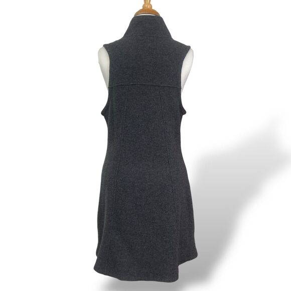 TOAD & Co Women's Gray Vest Size M Sleeveless Wool Blend 2 Way Full Zip Pockets - Picture 4 of 9